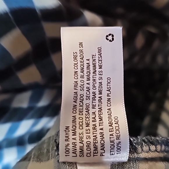 Ava & Viv- Blue and Black Plaid Short Sleeve Flutter Knee Length Dress- … - Picture 4 of 6